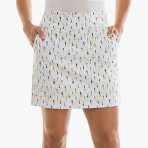 Zac & Rachel Women's New Millennium Plus Size Pull-On Skort, White/Habanero/Gree